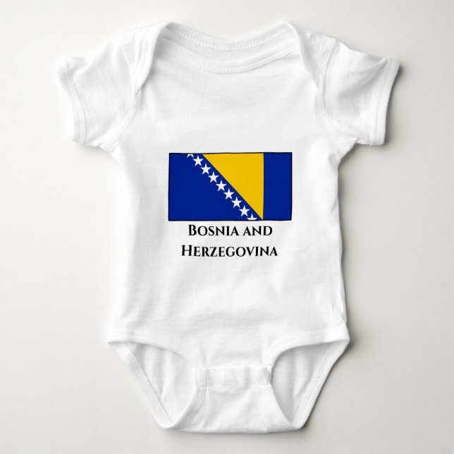 Bosnien och Hercegovina-Flagga T Shirt (Framsida)
