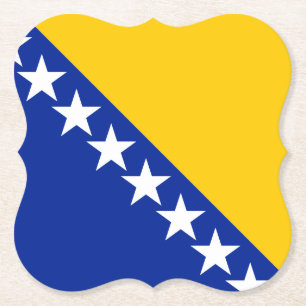 Bosnien och Hercegovina-Flagga Underlägg Papper