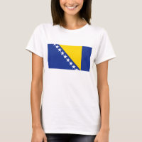 Bosnien och Hercegovina Flagga x Karta T-Shirt