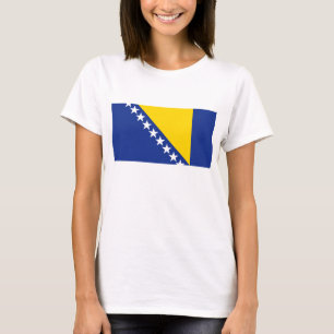 Bosnien och Hercegovina Flagga x Karta T-Shirt