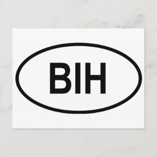 Bosnien och Hercegovina Int'l Fordon Reg. Kod Vykort