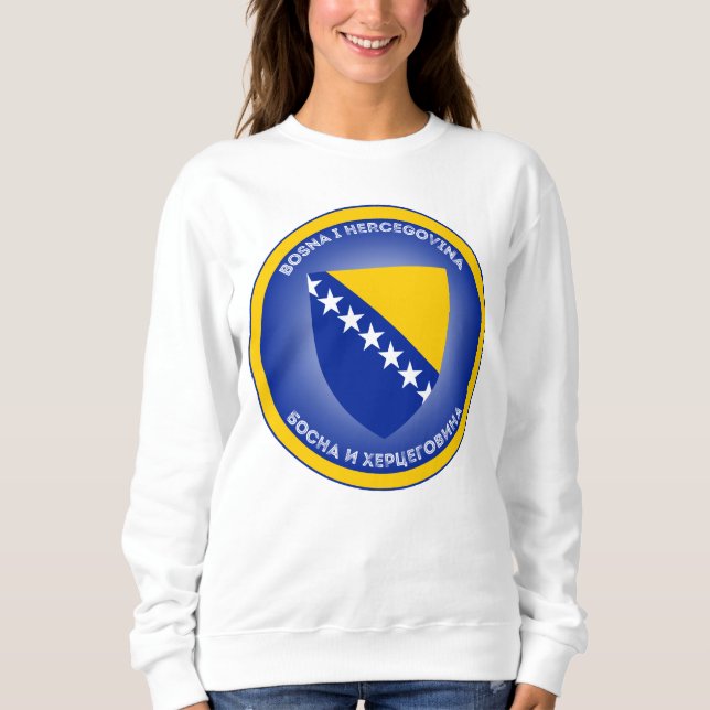 Bosnien och Hercegovina Jackar Arm Circle Shape T Shirt (Framsida)