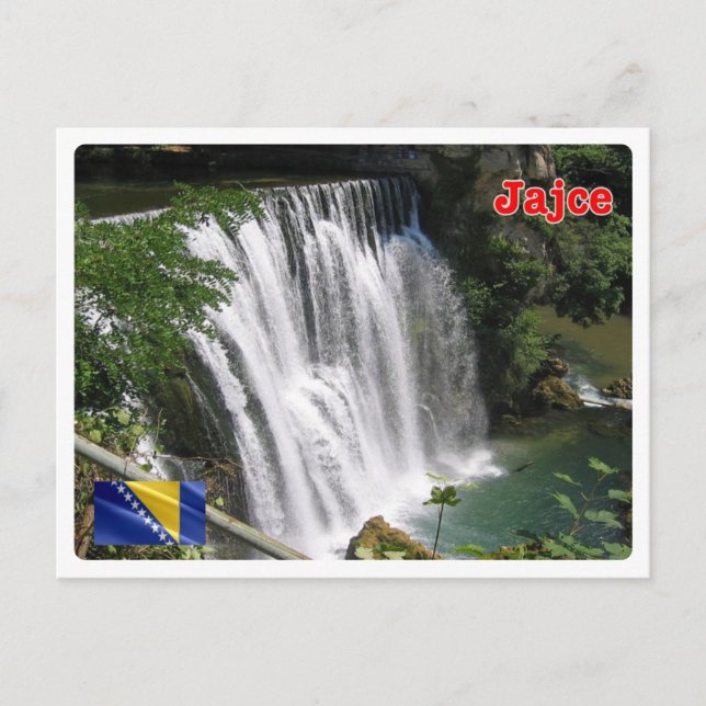 Bosnien och Hercegovina - Jajce - Pliva Waterfall  Vykort (Framsida)