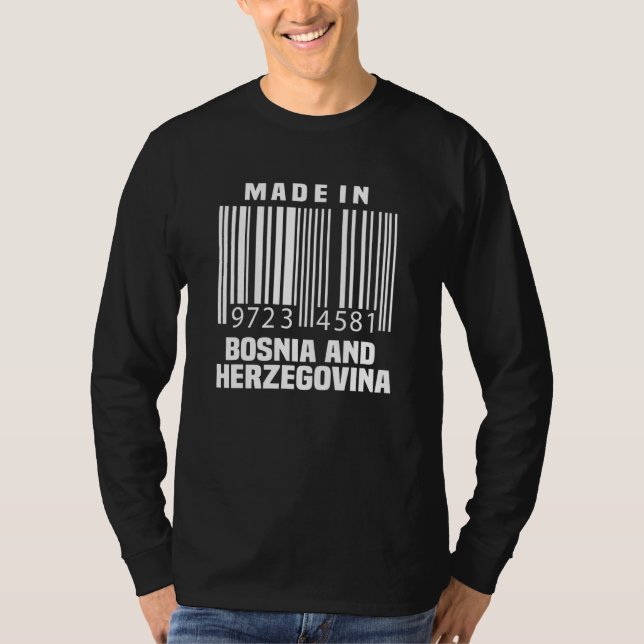 Bosnien och Hercegovina Jersey Pub Code Bosner T Shirt (Framsida)