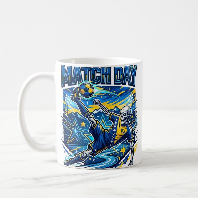 Bosnien och Hercegovina Matchdag Skelett Anfallare Kaffemugg (Vänster)