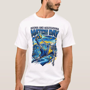 Bosnien och Hercegovina Matchdag Skelett Anfallare T Shirt