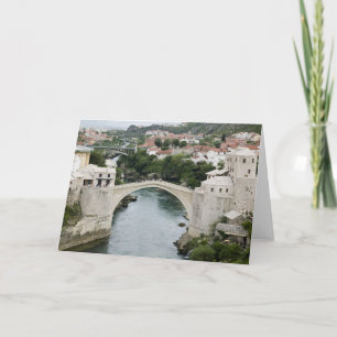 Bosnien och Hercegovina - Mostar. Den gamla bron Kort