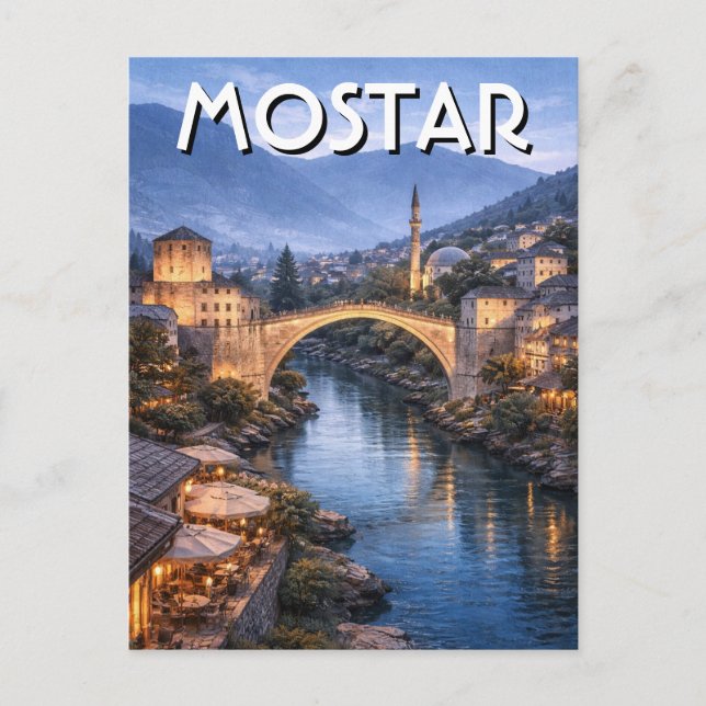 Bosnien och Hercegovina Mostar Resa Vykort (Framsida)