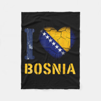 Bosnien och Hercegovina rötter bosnisk flagga Fleecefilt