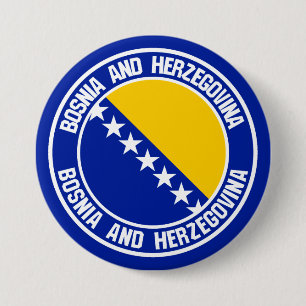 Bosnien och Hercegovina Round Emblem Knapp