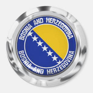 Bosnien och Hercegovina Round Emblem Magnet