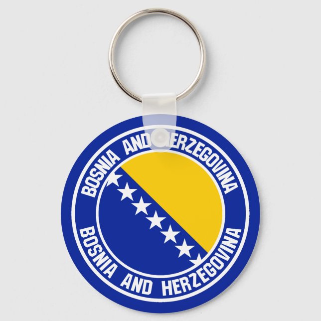 Bosnien och Hercegovina Round Emblem Nyckelring (Framsida)