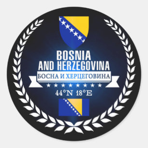 Bosnien och Hercegovina Runt Klistermärke