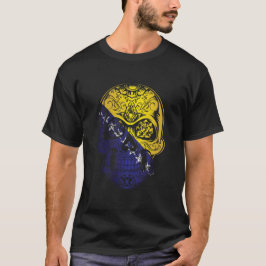 Bosnien och Hercegovina Skull och Ro Flagga T Shirt
