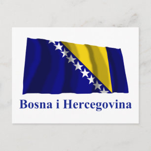 Bosnien och Hercegovina som vaktar Namn i Flagga i Vykort