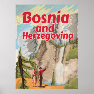 Bosnien och Hercegovina vintage resoraffisch Poster