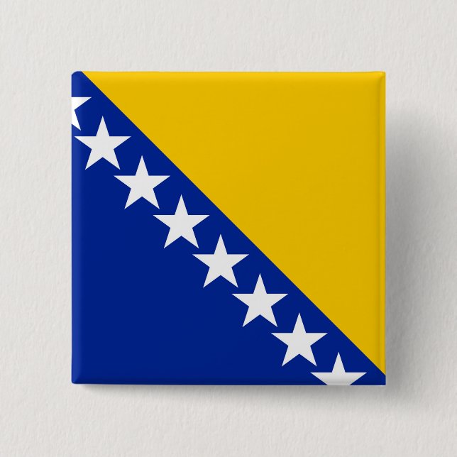 Bosnien och Hercegovinas flagga Knapp (Framsida)
