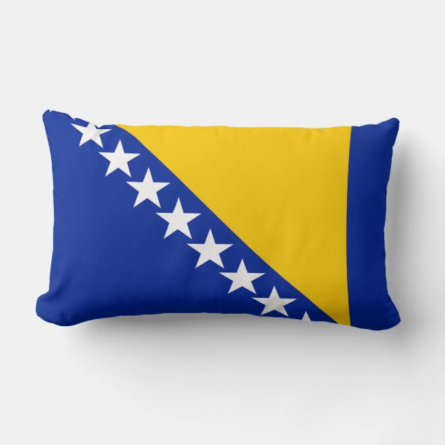 Bosnien och Hercegovinas flagga Lumbarkudde (Framsida)