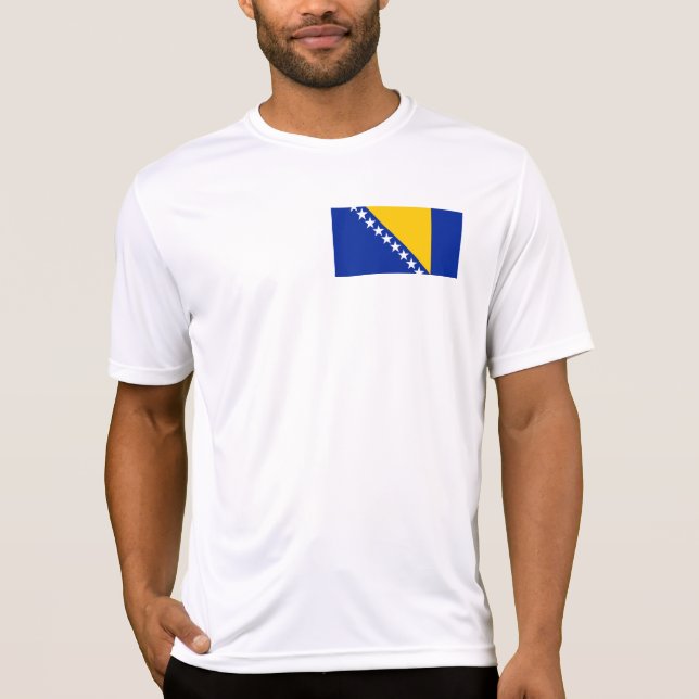 Bosnien och Hercegovinas flagga T Shirt (Framsida)