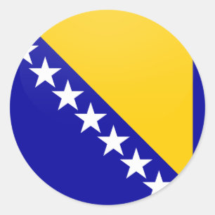Bosnien och Hercegovinas kvalitetscirkulär Flagga Runt Klistermärke