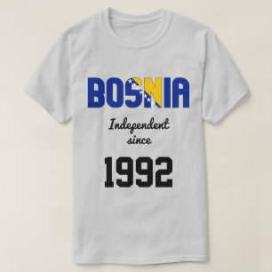 Bosnien och Hercegovinas självständighet i Flagga T Shirt
