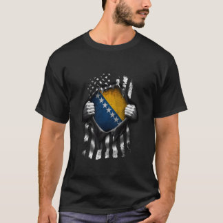 Bosnien USA flagga bosnienamerikan T Shirt