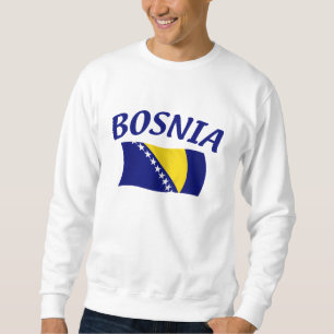 Bosnienflagga Lång Ärmad Tröja
