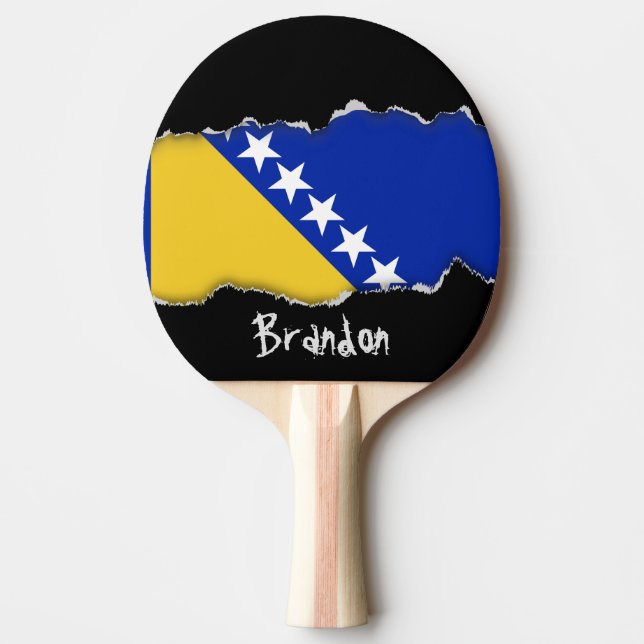 Bosnienflagga Pingisracket (Framsidan)