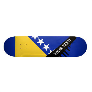 Bosnienflagga Skateboard Bräda 20,5 Cm