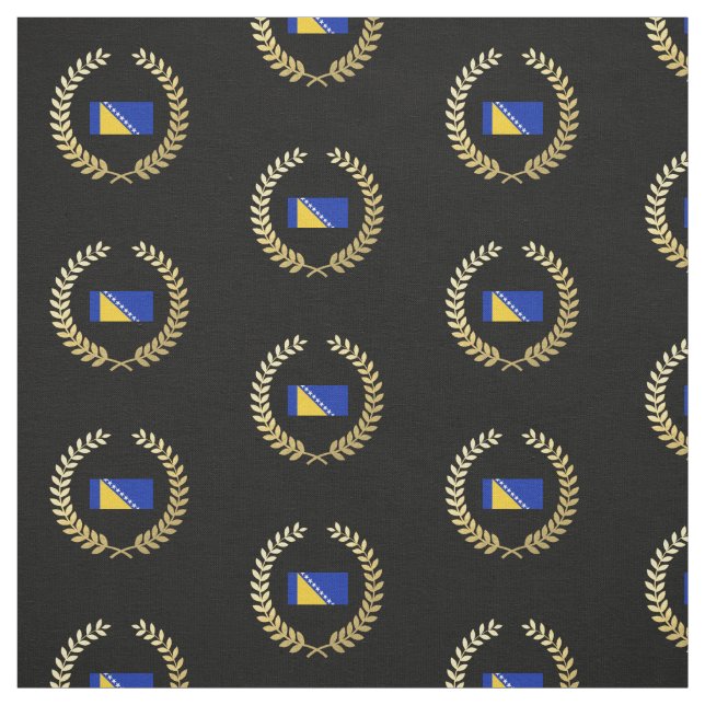 Bosnienflagga Tyg (Provkarta)