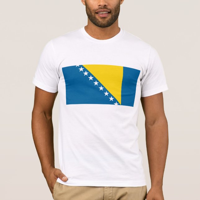 BosnienflaggaT-tröja T Shirt (Framsida)