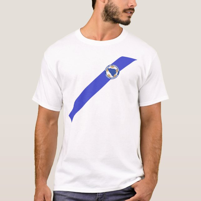 BosnienJersey skjorta, Plain. T-shirt (Framsida)