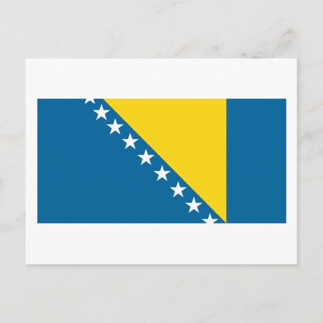 Bosniens Flagga-vykort Vykort (Framsida)