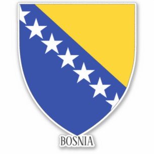 Bosniens nationella Jacka av Arm Patriotic Klistermärken