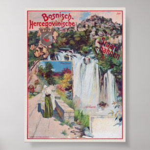 Bosnisch-Hercegovin ische Staatsbahnen Poster 1901
