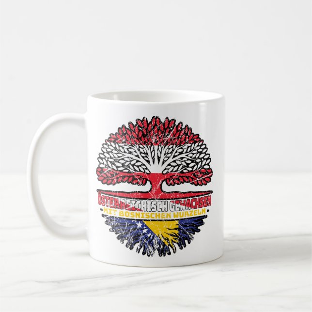 Bosnisch Österreichisch Österreich Baum Kaffemugg (Vänster)