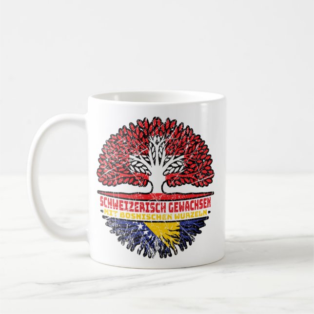 Bosnisch Schweizer Schweiz Baum Wurzel Kaffemugg (Vänster)