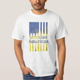 Bosnisk amerikansk Flagga T-Shirt