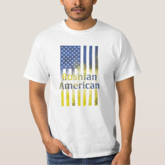 Bosnisk amerikansk Flagga T-Shirt