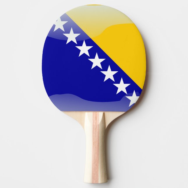 Bosnisk glansig flagga pingisracket (Framsidan)