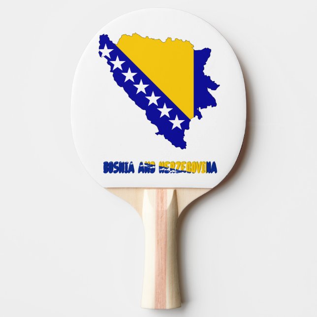 Bosnisk landflagga pingisracket (Framsidan)