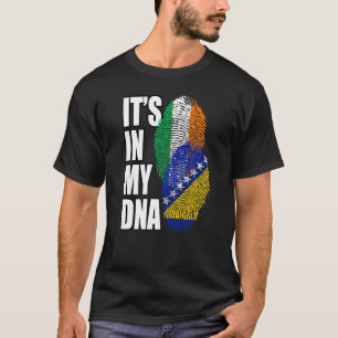 Bosnisk och irländsk mix DNA Flagga Arv T Shirt