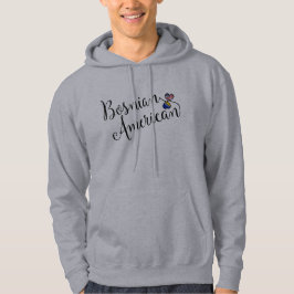 Bosniska amerikanska entwated Hearts Hoodie