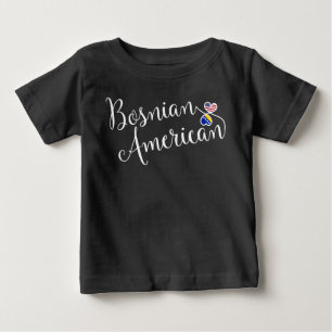 Bosniska amerikanska entwed Hearts Tee Shirt