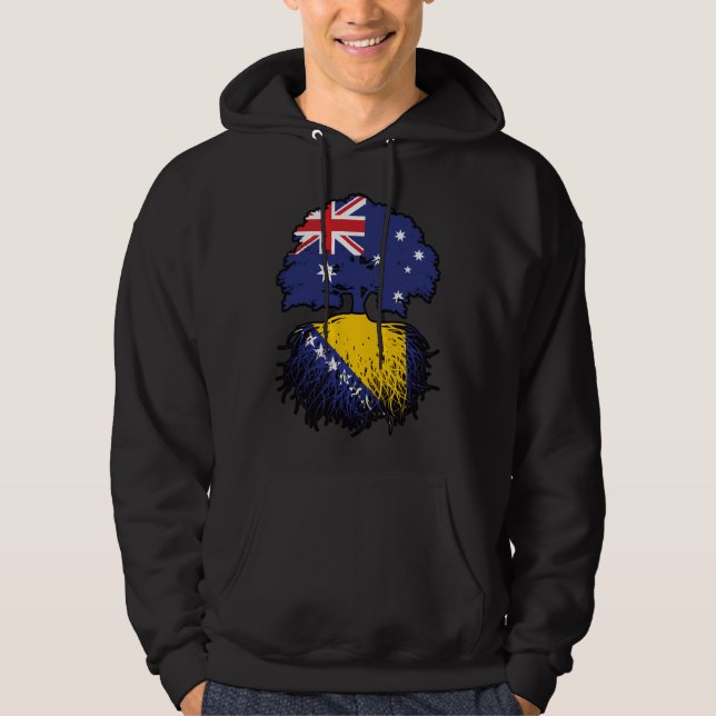 Bosniska australiska Australiska Träd-rötter Hoodie (Framsida)