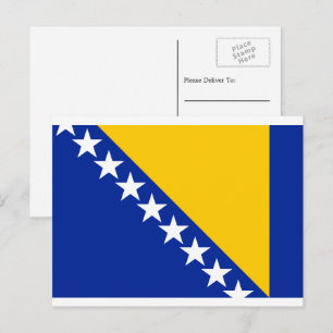 Bosniska Flagga, Bosnien och Hercegovinas Flagga Vykort