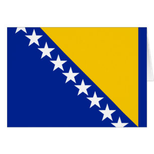 Bosniska flaggan för patriotiska Bosnien och Herce Hälsningskort