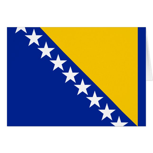 Bosniska flaggan för patriotiska Bosnien och Herce Hälsningskort (Framsidan Horizontal)