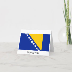 Bosniska flaggan för patriotiska Bosnien och Herce Tack Kort