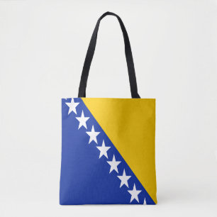 Bosniska flaggan för patriotiska Bosnien och Herce Tygkasse